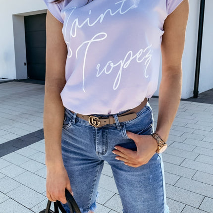 Summer New Style Denim Ripped Five-Point Pants Fashion Fringed Jeans Women