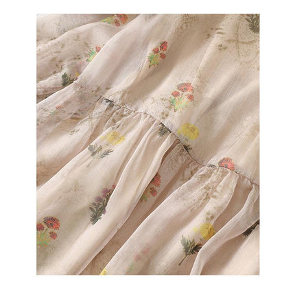 Plus-size Floral Chiffon Dress