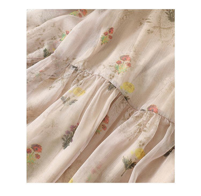 Plus-size Floral Chiffon Dress