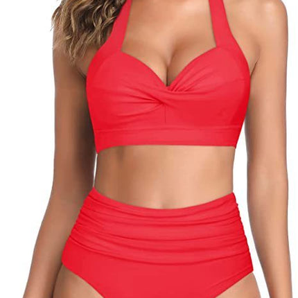 Split Bow Bikini Seaside Vacation Swimwear