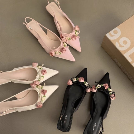 French Style Elegant Sandals With Skirt High Heels