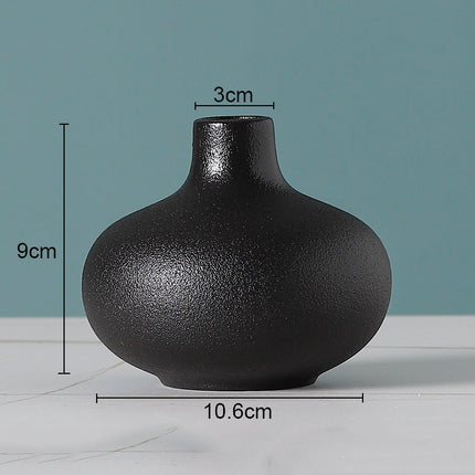 Simple Solid Color Ceramic Vases European Flower Arrangement Plant Pots