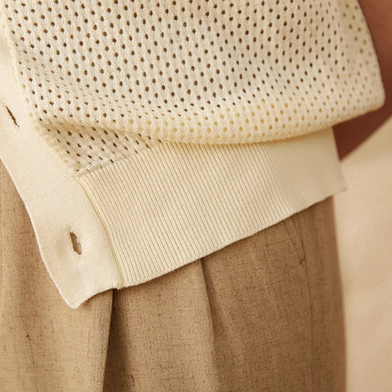 Refreshing Vacation Casual Pure Cotton Hollow Short Sleeve