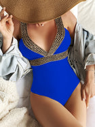 Women's Fashion Deep V Spaghetti Straps One-piece Swimsuit