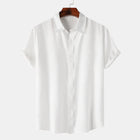 Teenagers Solid Color Short-sleeved Lapel Shirt Top