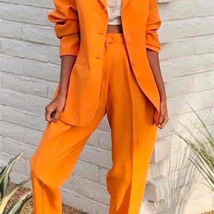 Lady Women Suits Set Spring And Autumn White Peak Lapel