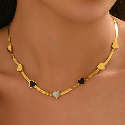Lxalry 18K Gold Plated Heart Mirror Jewelry Set  Hypoallergenic Skin Safe Necklace   Bracelet For Daily Gifting Never Fade Adjustable Luxury With Precision Inlay Craftsmanship