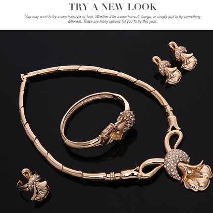 Jewelry Set Geometric NecklaceEarrings Bracelets