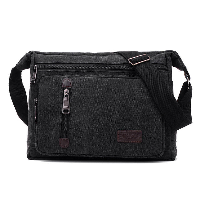 Simple Layered Retro Fashion Men's Messenger Bag