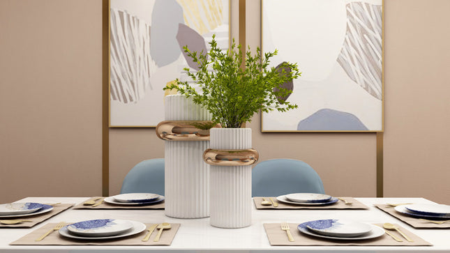 The Same Roman Holiday Flower In Milan, Modern Nordic Light Luxury Style Ceramic Vase Decoration