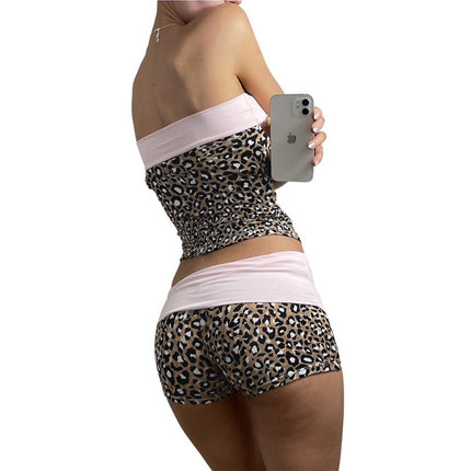 Sleeveless Top Hot Pants Two-piece Set For Women