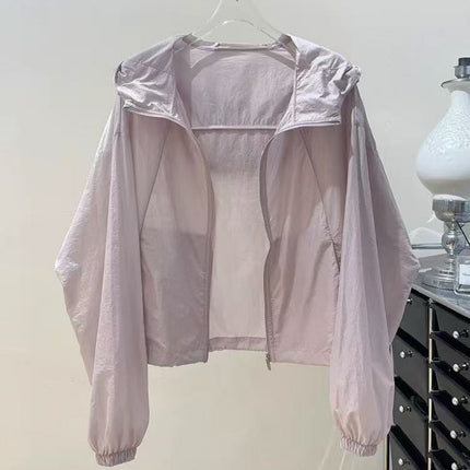 Elegant Breathable Sun Protection Clothing Women's Thin Cardigan Sun Protection Coat