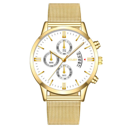 Fashion Calendar Six-pin Three-eye Men's Watch