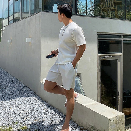 Pleated Draping Fitness Sports Thin Section Versatile Shorts Men's Elastic Breathable Quick-drying Summer Cool Loose Track Pants