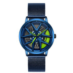 Blue And Green Mesh Belt