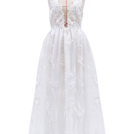 Bride Sexy Suspenders Wedding Evening Dress