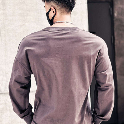 Loose Fitness Clothes Sports Clothes Long Sleeve T-shirt Pullover Hoodie Thin Section Men
