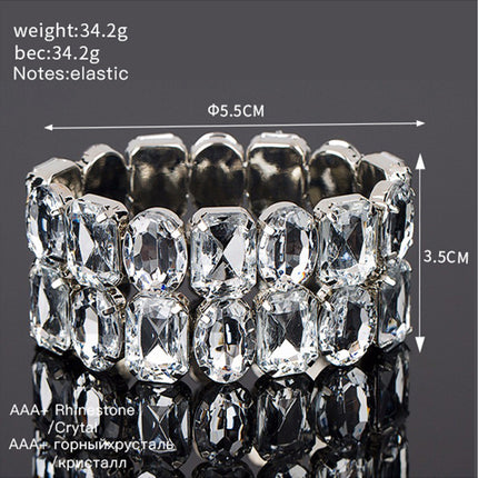 Classic Personality All-match Fashion Bracelet Luxury Big Rhinestone