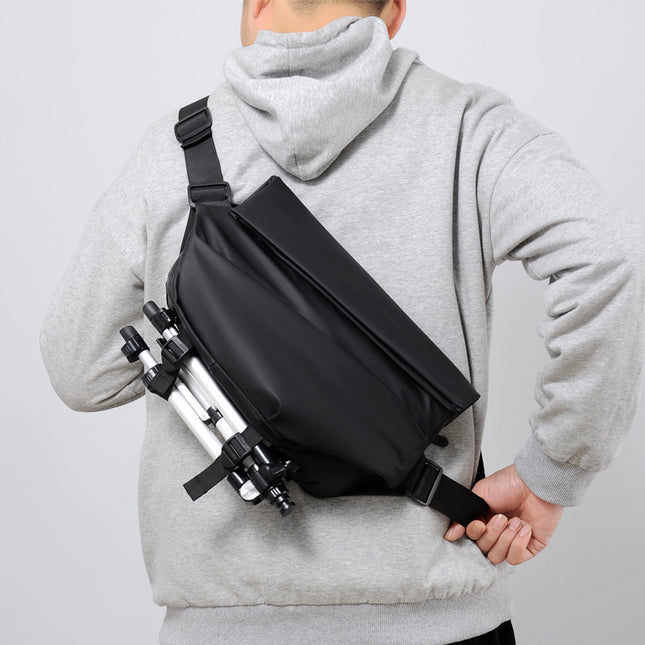 Fashion Brand Men's Functional Crossbody Bag Waterproof Lightweight Motorcycle Trendy Cool Single-shoulder Bag