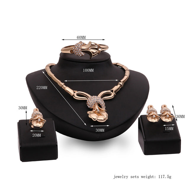 Jewelry Set Geometric NecklaceEarrings Bracelets