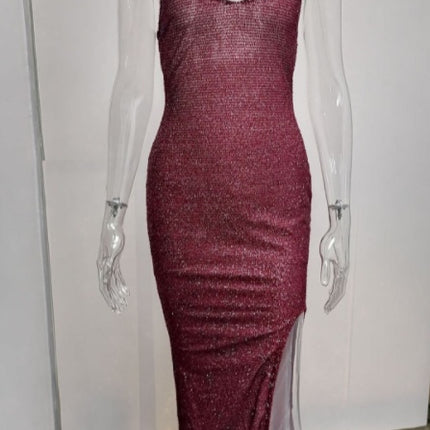 Women's High-end High-waisted Evening Dresses With Suspenders And V-necks