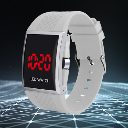 Men Women Casual Unisex White Black LED Digital Sports Wrist Watch Wristwatch Date Clock