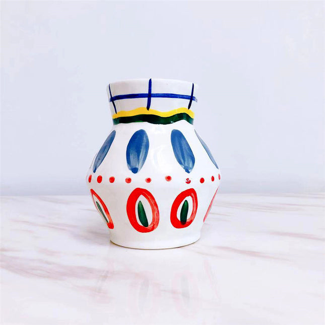 Hand painted irregular vase