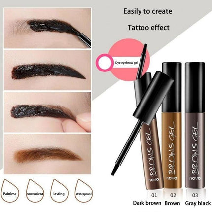 Peel Off Brown Black Eye Brow Tattoo Tint Waterproof Long-lasting Professional Eyebrow Gel Cream Masc Eye Makeup Cosmetics