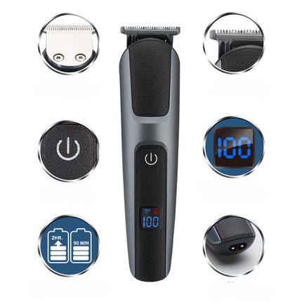 Men's Multifunctional Hair Clipper Digital Display Whole Bdy