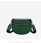Fashion Lady Leather Diagonal Saddle Bag