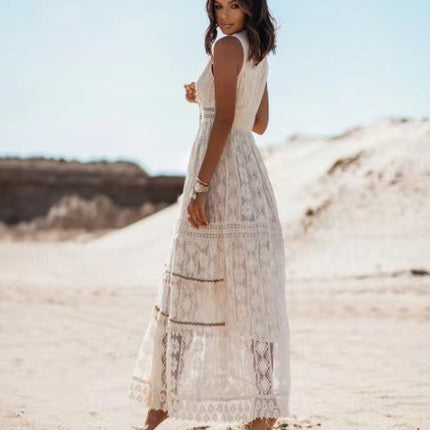 Lace Panel Waist Cut Out Dress
