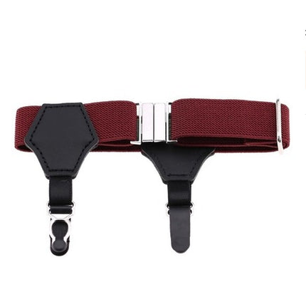 Popular high-end sexy tide men and women gentleman white-collar dress double head duckbill buckle hoist buckle garter socks