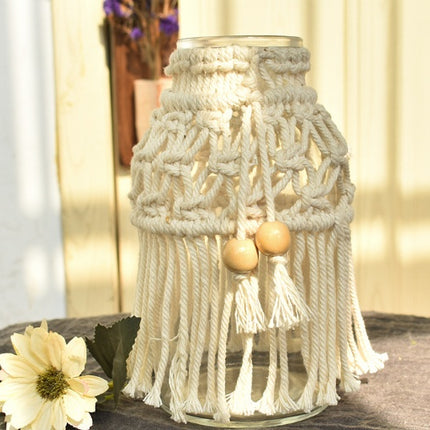 Ins Style Nordic Hand-woven Vase Creative Decoration Living Room Table Decoration Candlestick Shooting Props