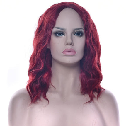 Black Short Curly Hair Cap, High Temperature Silk Short Hair Cosplay Wig Headgear