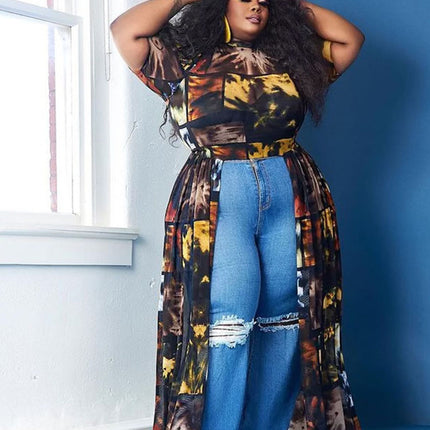 Long Button Up Shirt Dress Women Plus Size Clothing Club Wea