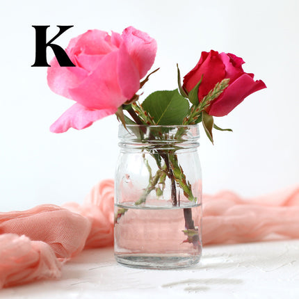 Clear glass vase