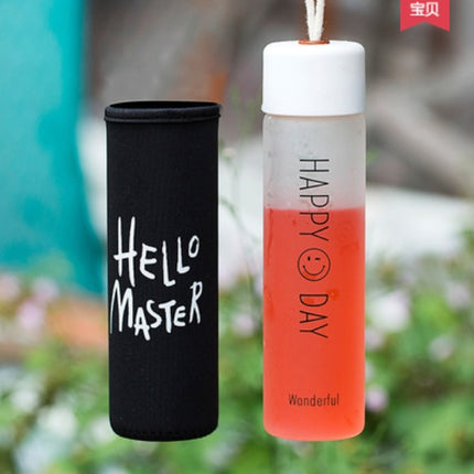 Glasses portable cups kids creative water bottles Korea lovely simple