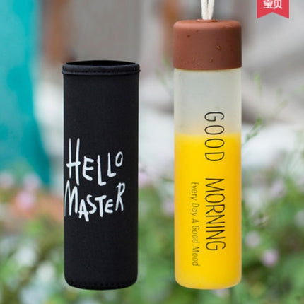 Glasses portable cups kids creative water bottles Korea lovely simple