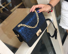 Women's Tote Bag Fashion Sequined Small Square Lady PU Fashion Hand bag