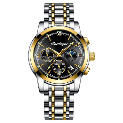 Multifunctional Men's Watch Luminous Waterproof Quartz Wrist Watch