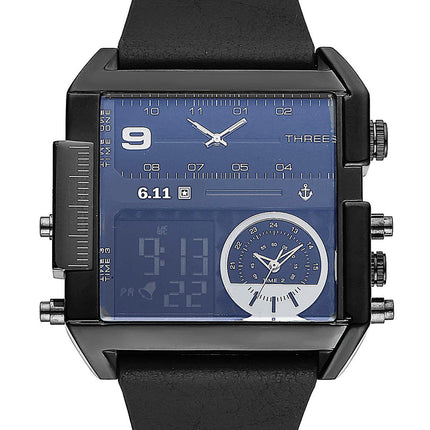 611 date 8145 countdown waterproof backlight luminous double display electronic watch