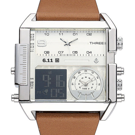 611 date 8145 countdown waterproof backlight luminous double display electronic watch