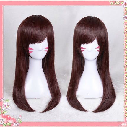 D.va DVA songhana chestnut Cosplay wig