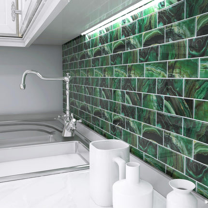 Mosaic Marble Crystal Epoxy Bathroom Wall Sticker Kitchen Wallpaper