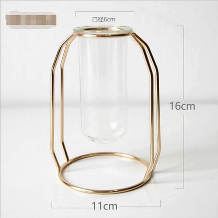 Geometric Rose Gold Vase