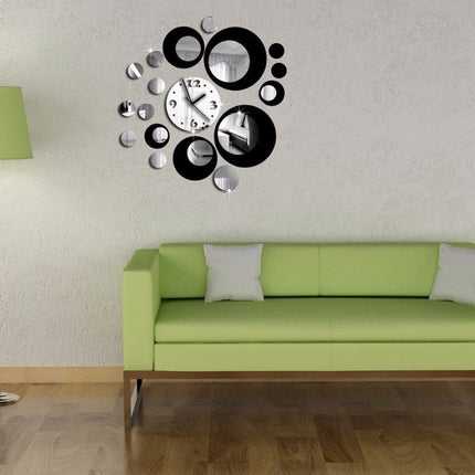3D Acrylic Digital Mirror Wall Sticker Wall Clock