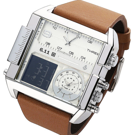 611 date 8145 countdown waterproof backlight luminous double display electronic watch