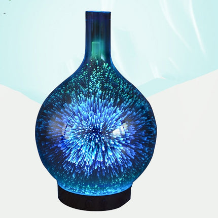 3D Glass Aroma Diffuser Colorful Lamp Humidifier Night Light