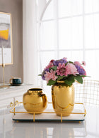 TV cabinet wine cabinet vase silver flower flower arrangement