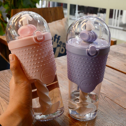 500ML Kids Plastic Water bottles Protein Shaker Blender Bottles with straw BPA Free Portable Sport My Water bottles